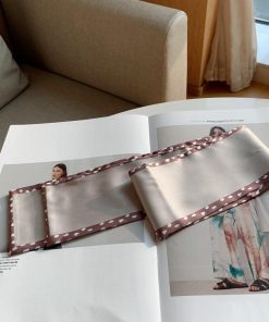 plusnao スカーフ レディース リボン ヘアアクセサリー バッグチャーム スリムスカーフ ヘアバンド バンダナ 無地 ゼブラ ウシ 千鳥格子 おしゃれ かわいい