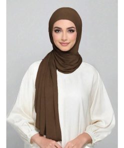 アクセサリー レディース スカーフ 1個 柔らかく通気性があり、毛玉ができにくい素材のインスタントジャージーヒジャブ。結び付けるタ