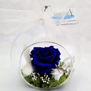 Rosa Preservada en bola de cristal